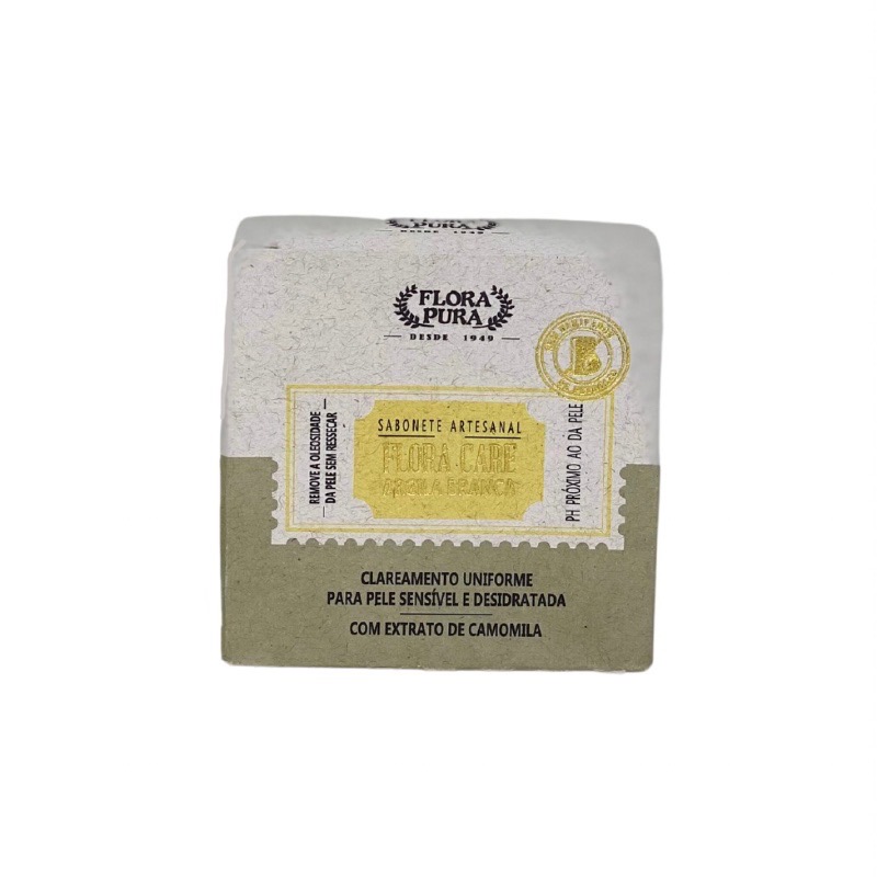 Sabonete Argila Branca 90g Flora Care