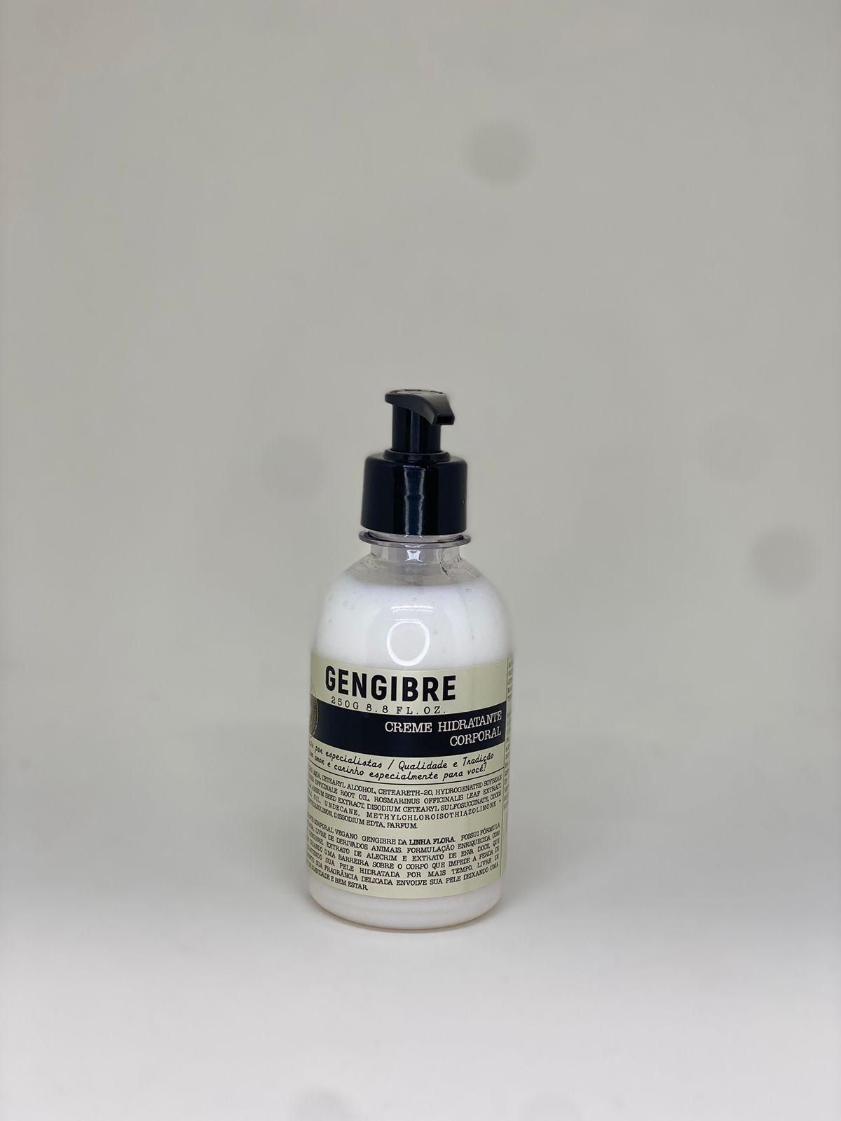 Creme Hidratante Vegano Gengibre 250gr