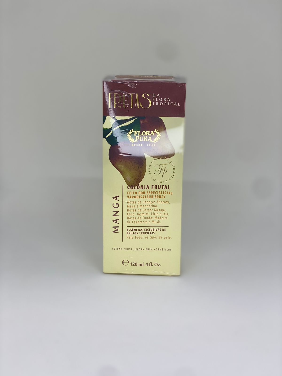 Deo Colônia de Manga 120ml Linha Frutas Flora Pura