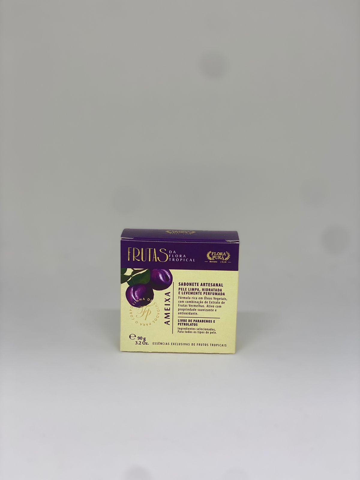 SABONETE ARTESANAL DE AMEIXA 90Gr Linha Frutas