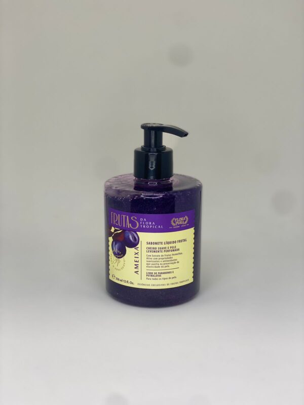 SABONETE LIQUIDO LINHA FRUTAS DE FLORA - AMEIXA 350ML FLORA PURA