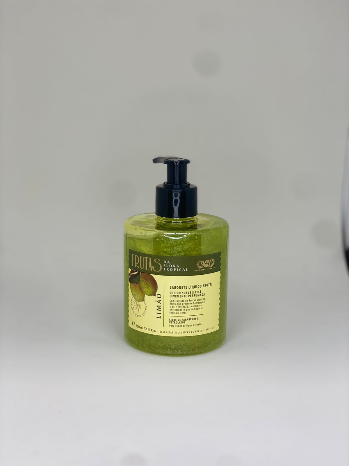 SABONETE LIQUIDO LINHA FRUTAS DE FLORA - LIMÃO 350ML FLORA PURA