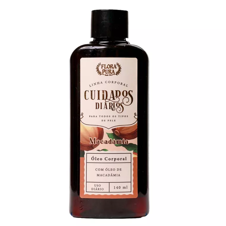 Óleo Corporal de Macadâmia 140ml Linha Cuidados Diários