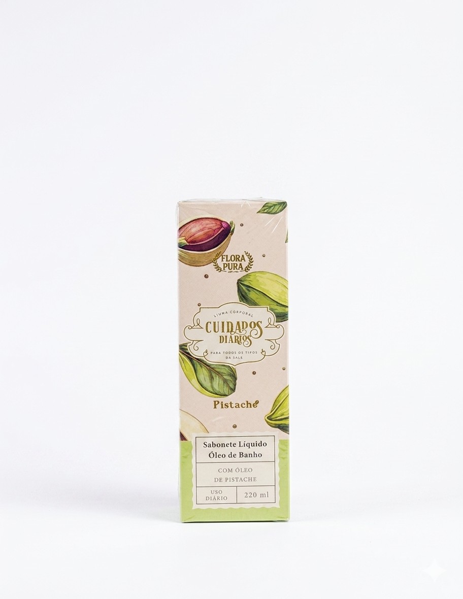 SABONETE LIQUIDO OLEO DE BANHO PISTACHE-220ML-FP