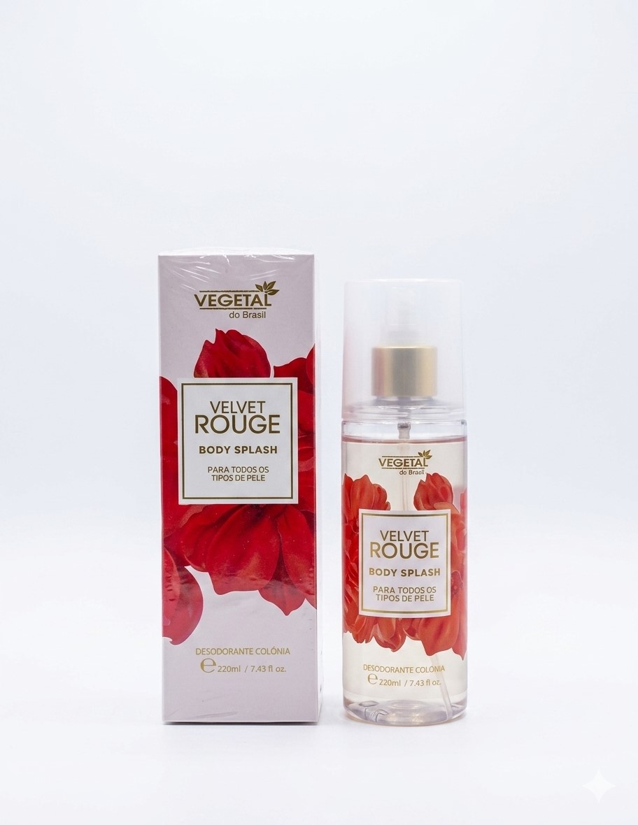 BODY SPLASH VELVET ROUGE-220ML-VEGETAL DO BRASIL