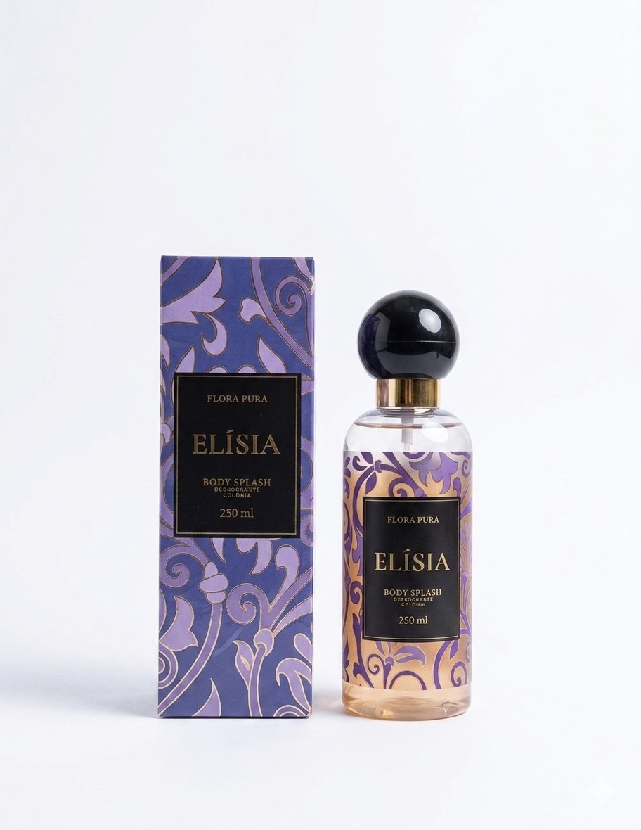 BODY SPLASH ELISIA COM BRILHO-250ML-FLORA PURA