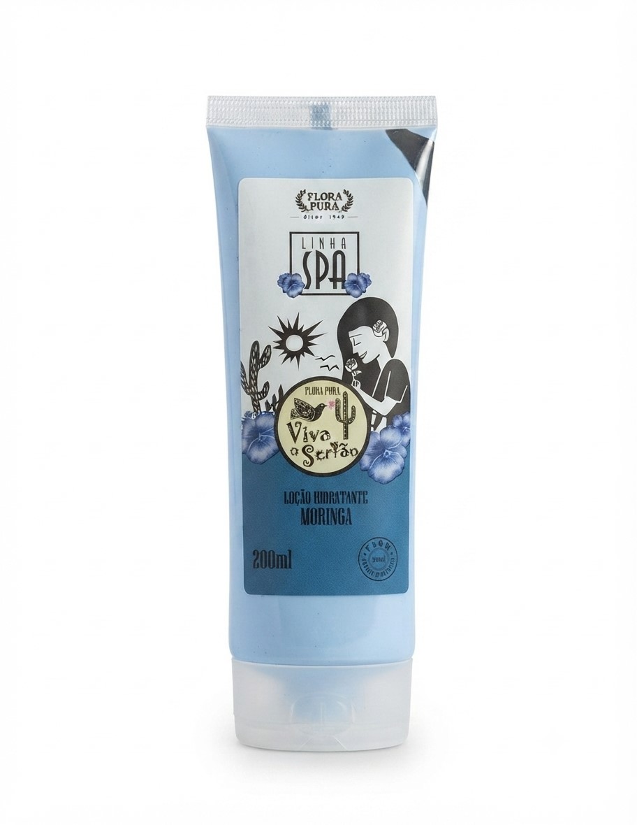 LOCAO HIDRATANTE DE MORINGA -200ML- LINHA SPA FLORA PURA
