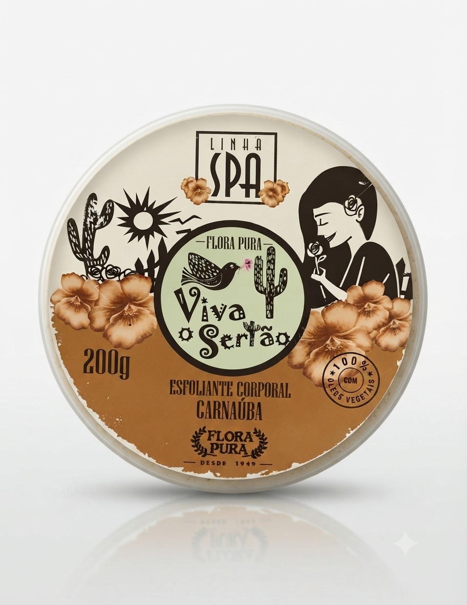 GEL ESFOLIANTE DE CARNAUBA 200G - VIVA O SERTAO-LINHA SPA