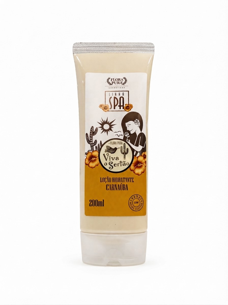 LOCAO HIDRATANTE DE CARNAUBA -200ML- VIVA O SERTAO-LINHA SPA